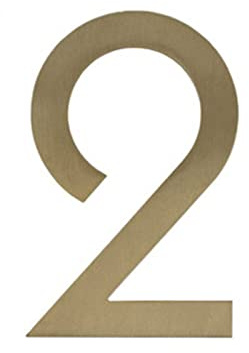 Placa Puerta Dorada Figura Decorativas Pared Número Dirección Latón Números Adhesivos Casa Metal Dígitos Creativos 0-9 para Villa Hotel Dormitorio Cartel Exterior Cafetería Buzón Calle (8cm,2)