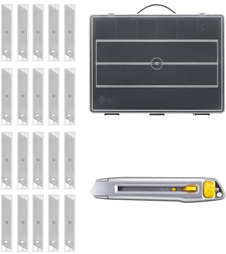 STANLEY Confezione promozionale per lame, taglierina InterLock, 18 mm, con 200 lame, coltello universale, coltello da tappeto