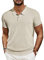 Poloshirt Herren Kurzarm mit Knopf Casual T Shirt Regular Fit Aprikose L