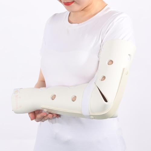 LXXLJHH Polymer Forearm Elbow Brace, Elbow Joint Fracture Injury Fixation Bracket, Breathable and Lightweight Elbow Splint Immobilizer for Replace Plaster or Emergency Fixation,R-S