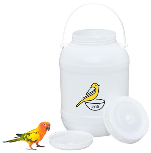Pet Food Storage Container Airtight Bird Seed Storage Bird Food Storage Container Bird Seed Storage Container with Airtight Lid and Handles Plastic Storage Containers 5L Bird Seed Storage-BPA Free