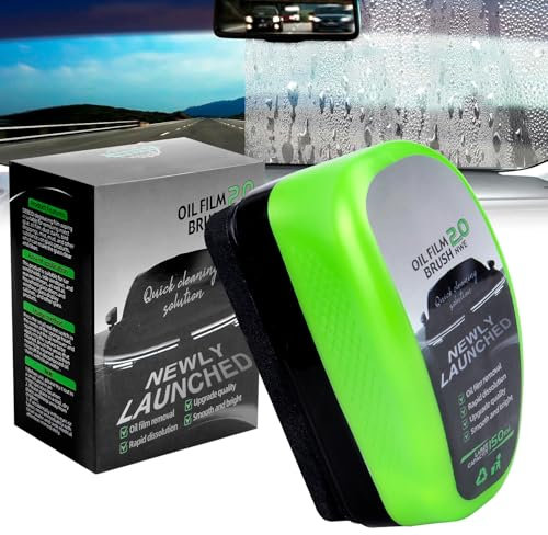 Vibbang Automotive Oil Film Cleaning Brush, Detergente Per Parabrezza Auto,150ml Pulitore Pellicole D'Olio, Pannello Per La Pulizia Del Vetro, Per i Finestrini Dell'Auto Rimuovi Sporco