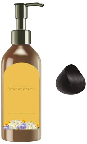 Tinte Floral Agente Único Champú Tinte Rápido Para Cabello Negro