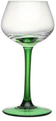 Champagneflöjter - Champagneflöjt, 1 uppsättning grönt stjälk Champagneglas for stor mage, kapacitet 4,73 oz for möten med vänner Vitvinsglas
