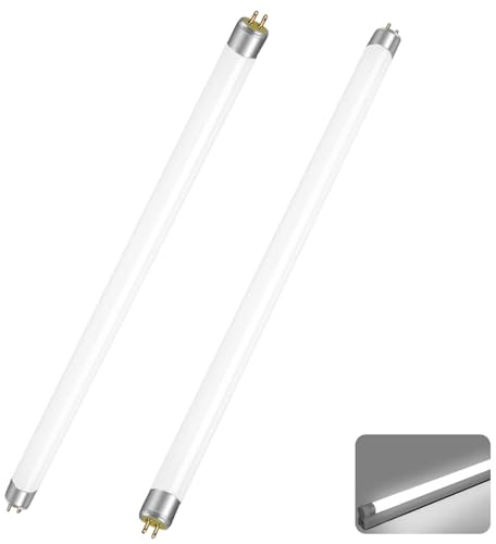 Paquete de 2 Tubo Fluorescentes T8 18W, Tubos De Bajo Consumo T8 18W 600mm, Blanco Frío 6000K, 1400LM, Attacco G13, Sin Parpadeo, Bombillas CFL Para lLces de Emergencia, Cocina, Baño, Armario y Garaje