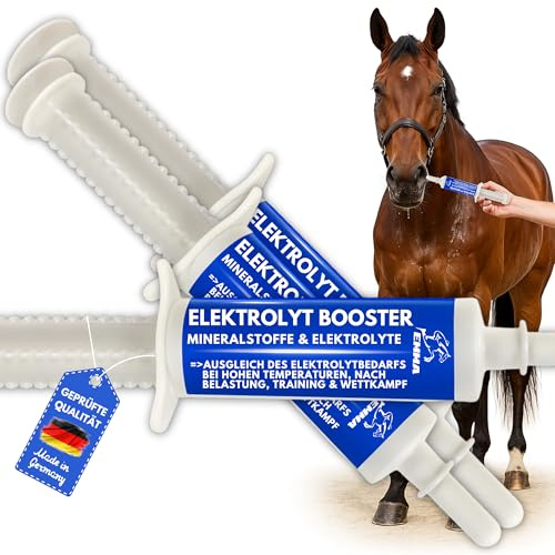 Electrolitos Caballo - Pasta vitamínica I Complejo vitamínico b I Electrolitos para Caballos Sodio Potasio Magnesio I Alimento Mineral después de la diarrea Agua de vómito Sales minerales 3pc.
