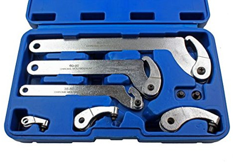 US PRO justerbar krok och stiftnyckel/skiftnyckel/C-nyckel 35-120 mm 6 st 6811