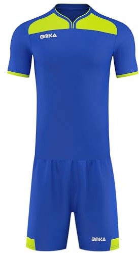 OMKA 6er Herren Trikotsatz Team Trikotset 2-teilig Fußball Handball Rugby Volleyball (Jersey + Shorts), Größe:L, Farbe:Dunkelblau