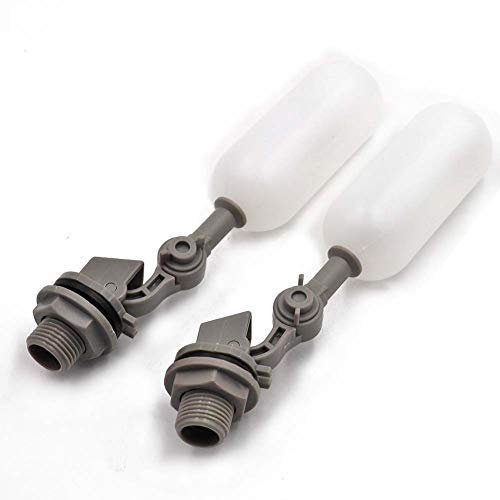 M.Z.A 2PCS 1/2 '' Valvola a sfera galleggiante Automatico Serbatoio d'acqua Acquario Controllo regolabile del livello dell'acqua per acquario di pesci, Mangiatoia per ovini per bovini (1/2 )
