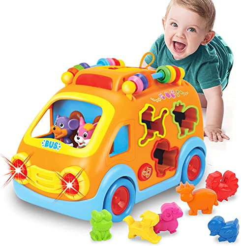 REMOKING Musik Baby Spielzeug, Spielzeug Auto, Kleinkinder Motorikspielzeug, Mädchen Jungen Lernspielzeug Geschenke, Babyspielzeug ab 18M+