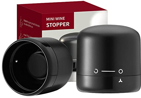 LucyStudio Tapón de Vino 2 Piezas Reutilizables Tapones de Botella con Función de Bloqueo y Desbloqueo Corchos de Vino para Mantener Fresco Mejor Regalo para Los Amantes del Vino