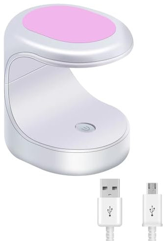Mini LED UV Nageltrockner, USB Portable Schnell trocknend Nagellack Aushärtelampe, 16W UV Nagellampe für Gelnägel Polish Trockner Lampe Nail Art Maniküre Werkzeuge, für einzelne Finger…