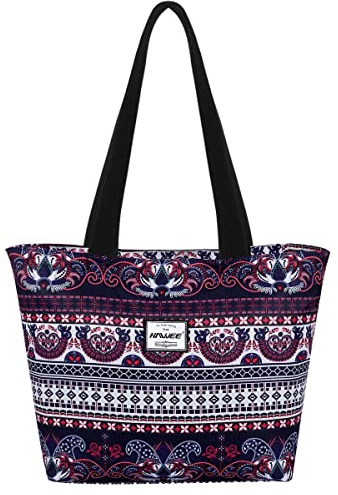 HAWEE Donna Borsa Tote con Zip Grande Borsa a Tracolla Casual Borsa a Mano Moda Borsa a Spalla Impermeabile Borsa della Spesa Leggera Borsetta per Quotidiano Vita Scuola Lavoro Spiaggia