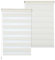 Doppelrollo DuoRollo Klemmfix ohne Bohren Seitenzug Fenster Rollo cremeweiß B 75cm (71cm Stoffbreite) x H 150 cm