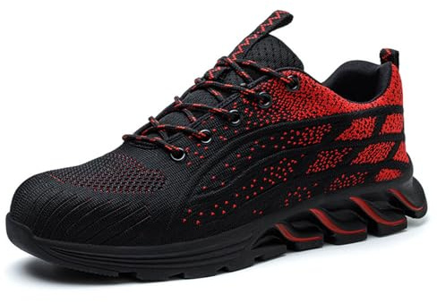 Dasongff Chaussures de sécurité Hommes Femmes Antidérapant Embout en Acier Antistatique Chaussures de Travail Securite Randonnée Cuisine Marche Légère Respirant Impermeabilisant Sneakers