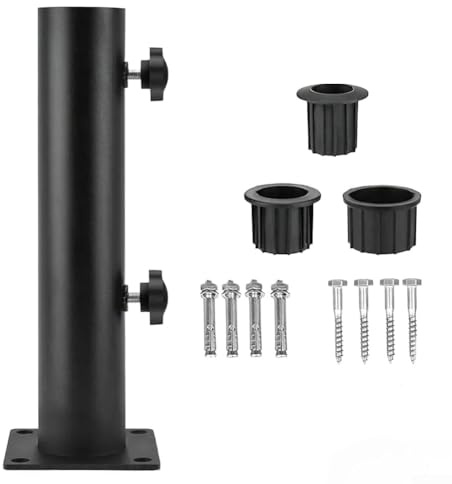 Kit de base de sombrilla de metal diseñado para mantener los paraguas estables al aire libre con resistencia a la corrosión y fuerte apoyo (no pasante)