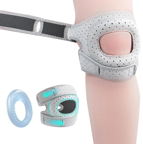 OIXEYA rodilleras menisco y ligamento, rodillera deportiva, Rodillera ortopédica ajustable, rodillera de compresión de doble rótula, para correr, lesiones de menisco, artritis y lesiones deportivas