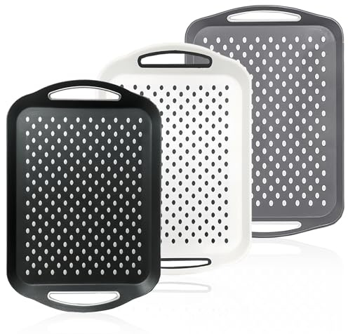 3 Pack Non-Slip Trays for Eating