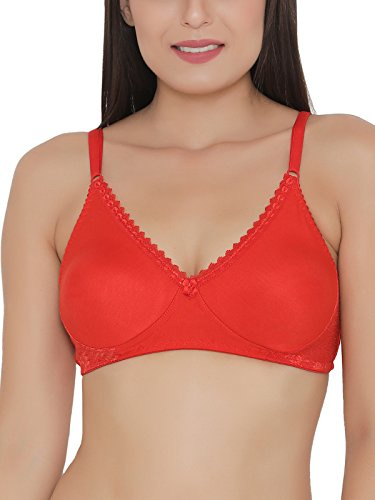 Clovia Soutien-gorge multiway rembourré sans armatures pour femme Motif à pois, rouge, 70C