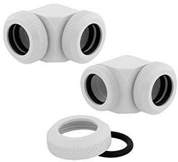 Connettori XF Hardline a 90° per tubi rigidi con diametro esterno di 12mm, pacco doppio, bianco