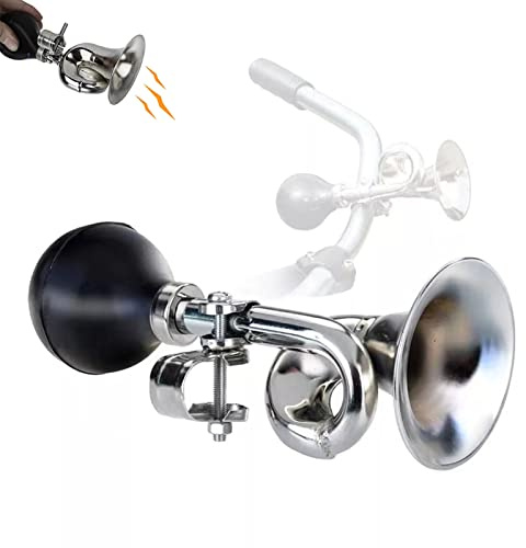Kanyka - Clacson per bicicletta, a forma di clacson, in metallo, con morsetto regolabile, tromba, corno per bicicletta, classico, per veicoli e biciclette