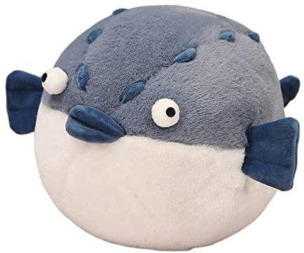 Baoblaze Simulation Krokodil Blowfish Kuscheltiere Spielzeug Geburtstagsgeschenk Dekor Nettes Plüschtier Kissen Kugelfisch Plüschtier für Wohnzimmer Sofa, B 45cm