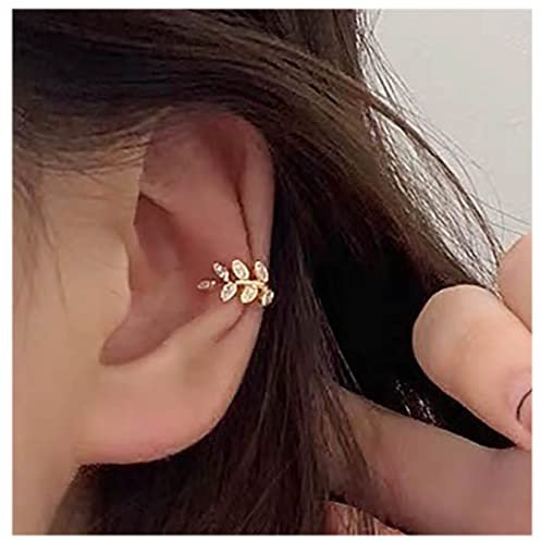 Inateannal Boho Blatt Ohr Manschette Ohrringe Gold Cz Blatt Manschette Ohrringe Kein Piercing Personlize Wrap Schmuck Für Frauen Und Mädchen