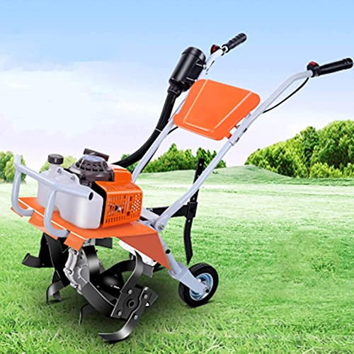 Cultivador De Timón De Gasolina Rotovator, Timón De Gasolina De 68 Cc, 40 Cm De Ancho De Ancho;15 Cm-30 Cm Profundidad De Labranza, Motor De 2 Tiempos, Rototiller De Potencia De Jardín De Gasolina