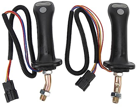 Excavator Joystick Handles, 2Pcs 3 Button Excavator Joystick Handles 6 Pin Aluminum Alloy Easy to Operate for Doosan DH DX150 215 225 300 370‑9C
