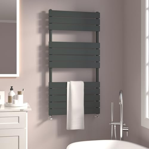 GY Bath Bathroom Radiator Anthracite 1200x600mm Flat Panel Towel Rail Designer Modern Central Heating Rads