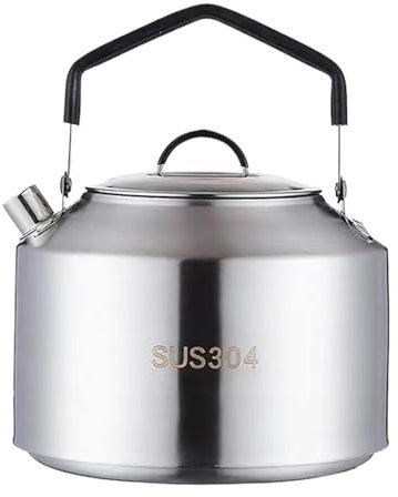 Bouilloire pour l'eau de camping de 1500 ml - Bouilloires de camping, Bouilloire pour l'eau avec sifflet | Bouilloires de camping pour eau bouillante, Bouilloire de camping compacte pour feu ouvert
