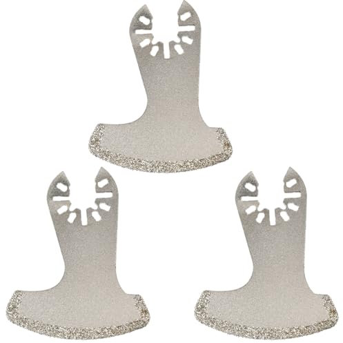 CENBEN 3 Pcs Oscillating Multitool Grout Removal Blades, Diamond Multi Tool Blades Oscillating Saw Blades for Remove Grout Plaster Mortar Cutting Grinding Shaping