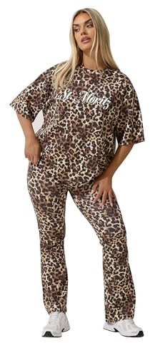 Yours Limited Collection Curve Leopard 'St Moritz' T-Shirt - Women's - Plus Size Curve
