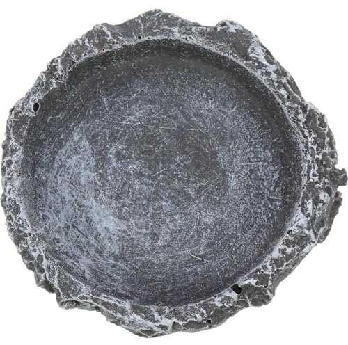 FOMIYES Ciotola per Cibo per Rettili Motivo Roccia, Mangiatoia per Tartarughe e Piccoli Rettili, Contenitore Alimentazione Terrario Naturale e Multifunzione, Accessorio per Animali