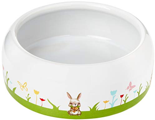 Nobby Nager Keramik-Futtertrog Flower, weiß/bunt 500 ml, 1 Stück