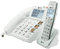 Geemarc Amplidect 295 Combi - Mobilitätshilfe für Senioren - Festnetztelefon mit Großer-Tasten-Tastatur - Weiß