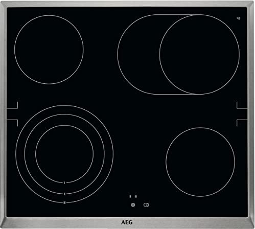 AEG HE604073XB Herdgebundenes Kochfeld/Strahlenbeheizt / 60 cm/Edelstahlrahmen / 4 Kochzonen/Bräterzone