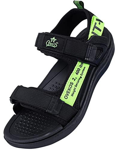 QZBAOSHU Sandal pojke flicka sportsandaler för Nina skor sommar barn vid strand pool, Svart/grön, 36 EU