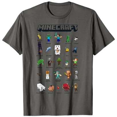 Minecraft Group Shot Poster Collage Style T-Shirt