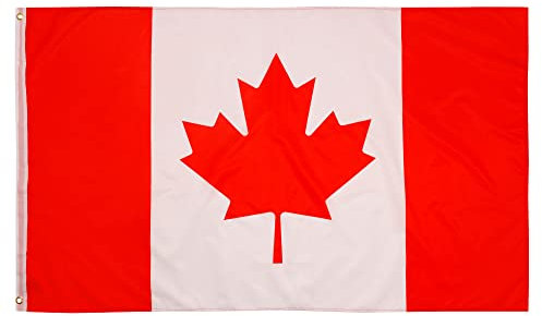 PHENO FLAGS Kanada Flagge 90x150cm - wetterbeständige Fahne mit Messingösen, 100% Polyester, robuste Doppelnaht & in lebendigen Farben - ideal für Flaggen-Liebhaber