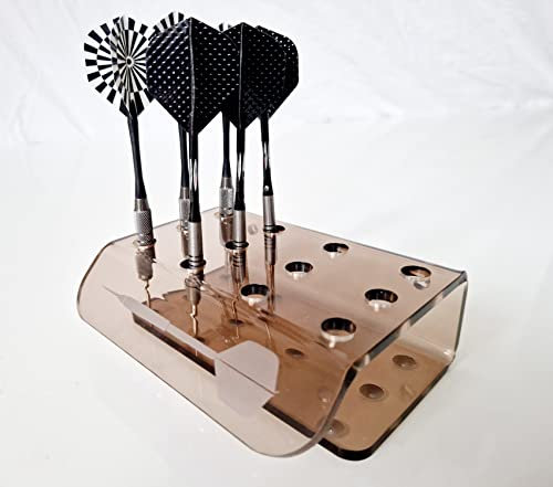 Selfmade Darthalter Dartständer Dartpfeil Acryl Display (leichtes Braun)