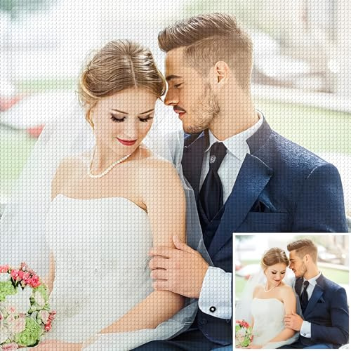 Bemaystar Spedizione in 10 giorni Diamond Painting Personalizzato, 5D Diamond Painting Kit Completo, Diamond Painting Adulti, DIY Quadro Regalo per la Decorazione di Arte Domestica 30x30cm
