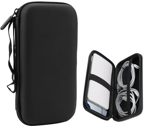 Power Bank Case Shockproof Carrying Case Travel Cable Organiser Hard Drive Case Travel Bags Organiser EVA Tech Pouch Multifunctional Cable Bag for Electronics Travelling Essentials Accessories