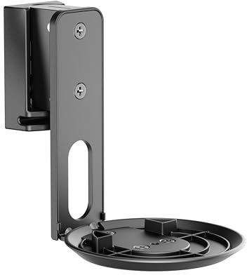 PureMounts Högtalarfäste för Sonos Era 100, väggfäste för högtalare med kabelhantering, vridbar +/-45°, lutbar 0/-18°, 3 kg lastkraft, svart