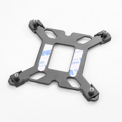 YAODHAOD CPU-Kühlkörper Basishalterung ，Kühlerlüfter unten Eisenregal für Intel LGA 1700 1200 115X 1366 2001 Sockel Serie Hauptplatte (Schwarz, Stahlrückplatte)