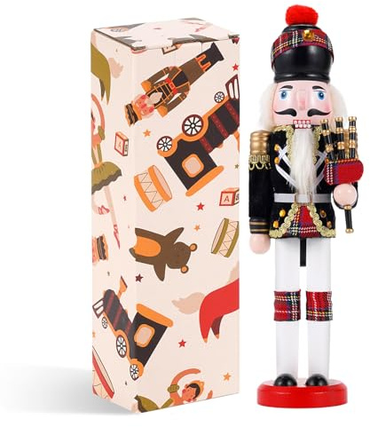 COMBIUBIU Casse-Noisettes Traditionnel Fait à La Main en Bois De Pin-Piper Noir,30cm Casse Noisette Noel Table De Salle à Manger CheminéE Rebord De FenêTre Maison DéCoration De NoëL