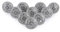 Ajuny Boutons de Porte en Céramique Noir et Blanc Peints à la Main Style Vintage pour Commode Tiroir Meubles Armoire Pull Placard Solide Armoires de Cuisine Poignées Bouton de Traction, Lot de 10
