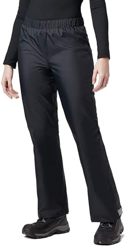BenBoy Pantalon Imperméable Femme Respirant Pantalon de Pluie Coupe-Vent Pantalon de Montagne pour l'extérieur Ski Cyclisme Randonnée(F Noir,S)