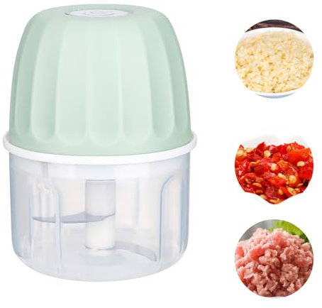 smtfcty Zwiebelschneider Elektrisch Gemüseschneider 250ml Zerkleinerer Elektrisch,Multizerkleinerer Gemüse Zerkleinerer Onion Cutter Food Chopper, Küchen Zubehör für Zwiebel Gemüse, Obst, Nüsse