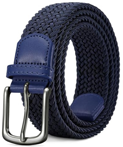 LAKIDAY Flechtgürtel aus Stoff, Elastischer Stretchgürtel für Damen und Herren,3.5 cm